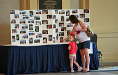 Mom and Daughter at Display