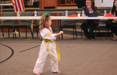 Girl in Karate Uniform