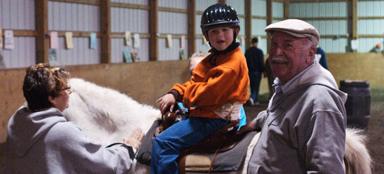 Young child on horseback