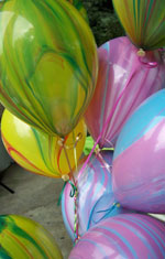 Close up of balloons