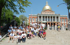 Group on steps